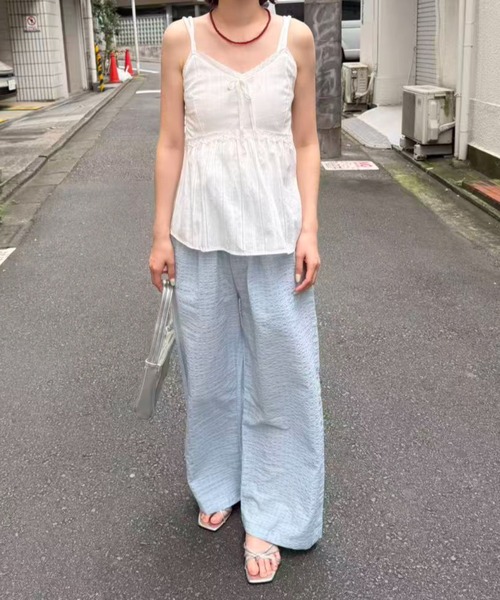 mebole(メボレ)の「front ribbon lace camisole(キャミソール・レディース・ホワイト・FREE)」の11枚目の写真