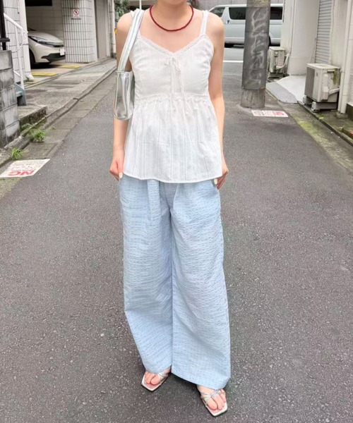 mebole(メボレ)の「front ribbon lace camisole(キャミソール・レディース・ホワイト・FREE)」の14枚目の写真