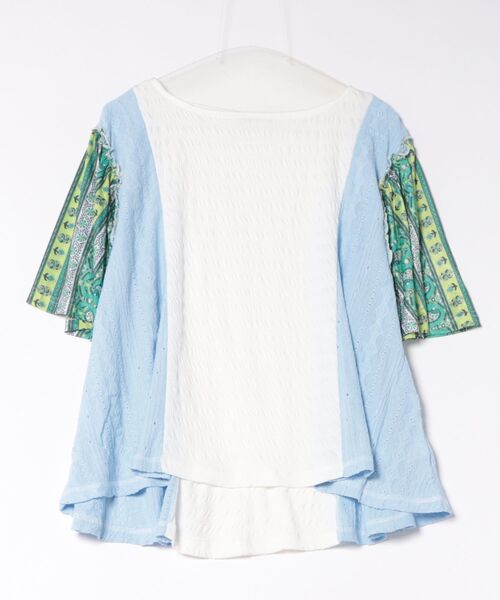 チャイハネ(チャイハネ)の「【チャイハネ】パチリナフレアスリーブトップス(Tシャツ/カットソー・レディース・ブラック/ホワイト/ベージュ・FREE)」の10枚目の写真