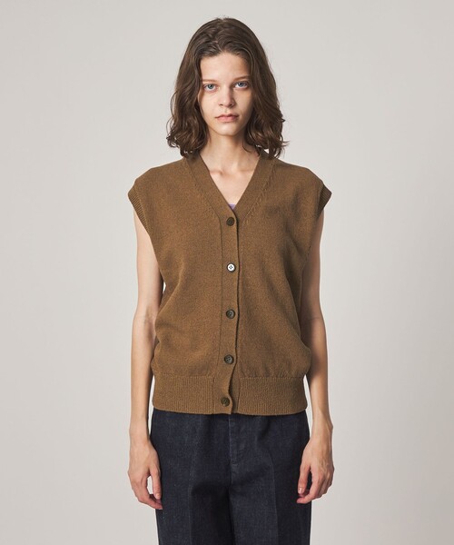 Steven Alan（スティーブンアラン）の「＜Steven Alan＞コットン ナイロン Vネック ベスト（ベスト・レディース・オリーブ/ブラック/ナチュラル・FREE）」の11枚目の写真
