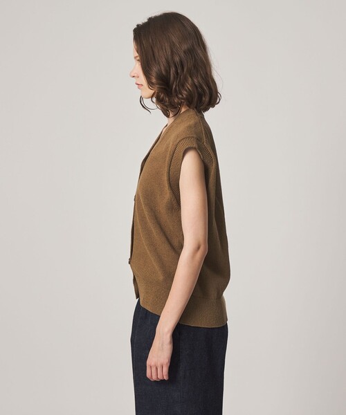 Steven Alan（スティーブンアラン）の「＜Steven Alan＞コットン ナイロン Vネック ベスト（ベスト・レディース・オリーブ/ブラック/ナチュラル・FREE）」の12枚目の写真
