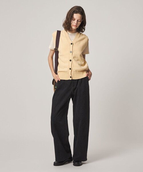 Steven Alan（スティーブンアラン）の「＜Steven Alan＞コットン ナイロン Vネック ベスト（ベスト・レディース・オリーブ/ブラック/ナチュラル・FREE）」の14枚目の写真