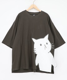 セール】362109：片思いクマと全力拒否ネコTシャツ（Tシャツ