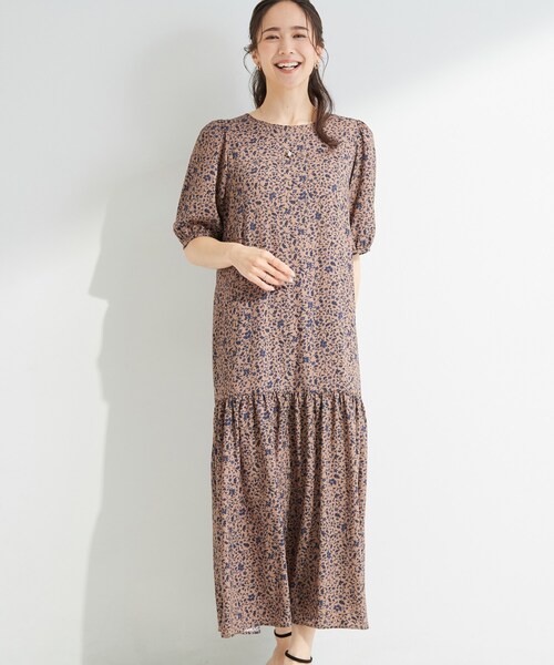 SHOO・LA・RUE(シューラルー)の「花柄ティアードワンピース(ワンピース・レディース・ブラウン系7/ブラック系6・02/03/04/01)」の14枚目の写真