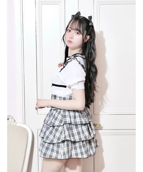 NOEMIE(ノエミー)の「ダブルレースアップティアードスカート(スカート・レディース・ダークグレー/B/A/ブラック・S/M)」の15枚目の写真