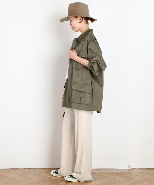ARCHIVE STANCE(アーカイブスタンス)の「【ARCHIVE STANCE/アーカイブスタンス】velor relax pants(その他パンツ・レディース・ブラック/ホワイト・FREE)」の9枚目の写真