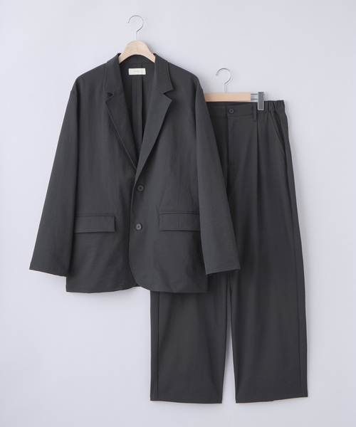 EASENCE(イーズエンス)の「【EASENCE】ドライツイル ストレッチ セットアップ テーラードジャケット&ワイドパンツ / UVカット(セットアップ・メンズ・ダークブラウン/モカ/ダークネイビー/スミクロ・L/XL/M/S)」の18枚目の写真