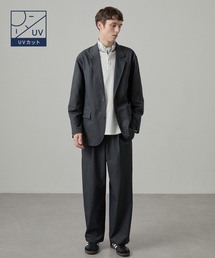EASENCE（イーズエンス）の「【EASENCE】ドライツイル ストレッチ セットアップ テーラードジャケット&ワイドパンツ   UVカット（セットアップ）」
