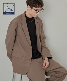 EASENCE（イーズエンス）の「【EASENCE】ドライツイル ストレッチ セットアップ テーラードジャケット&ワイドパンツ   UVカット（セットアップ）」