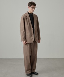 EASENCE（イーズエンス）の「【EASENCE】ドライツイル ストレッチ セットアップ テーラードジャケット&ワイドパンツ   UVカット（セットアップ）」