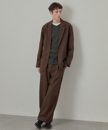 EASENCE（イーズエンス）の「【EASENCE】ドライツイル ストレッチ セットアップ テーラードジャケット&ワイドパンツ   UVカット（セットアップ）」