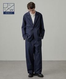 EASENCE（イーズエンス）の「【EASENCE】ドライツイル ストレッチ セットアップ テーラードジャケット&ワイドパンツ   UVカット（セットアップ）」