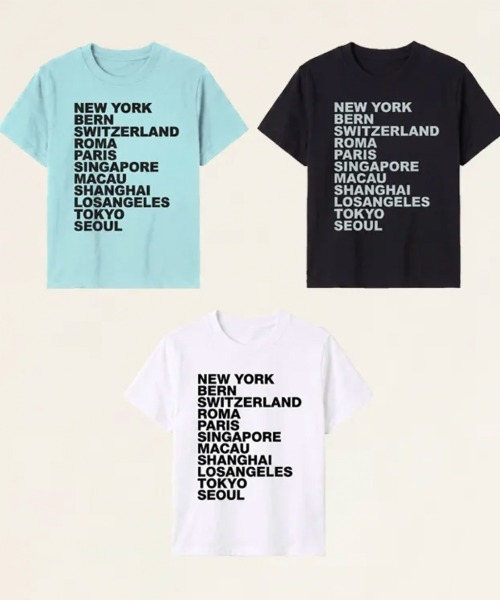 Emilie(エミリー)の「シティロゴプリント コットン半袖Tシャツ(Tシャツ/カットソー・レディース・ブラック/ミント/ホワイト・FREE)」の19枚目の写真