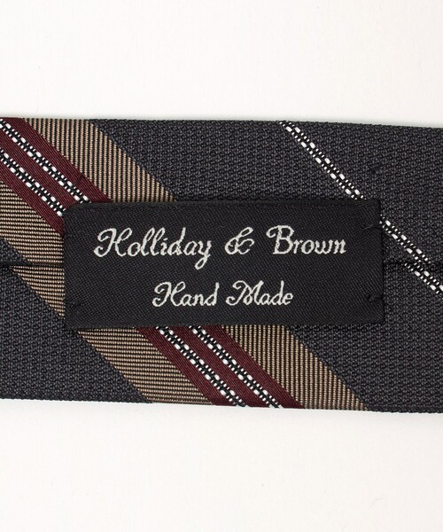 Holliday & Brown(ホリデーアンドブラウン)の「<Holliday&Brown>レジメンタル ネクタイ(ネクタイ・メンズ・ダークグレー・FREE)」の5枚目の写真
