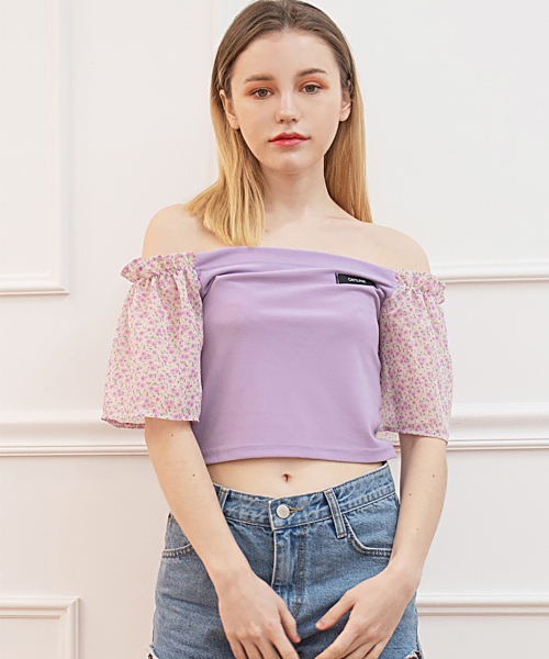 CATTLINE(カトリン)の「シフォンシャーリングTシャツパープル(Tシャツ/カットソー・レディース・その他・FREE)」の4枚目の写真