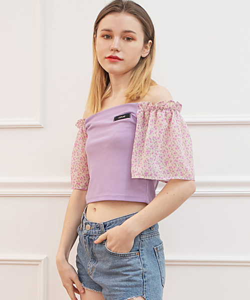 CATTLINE(カトリン)の「シフォンシャーリングTシャツパープル(Tシャツ/カットソー・レディース・その他・FREE)」の5枚目の写真