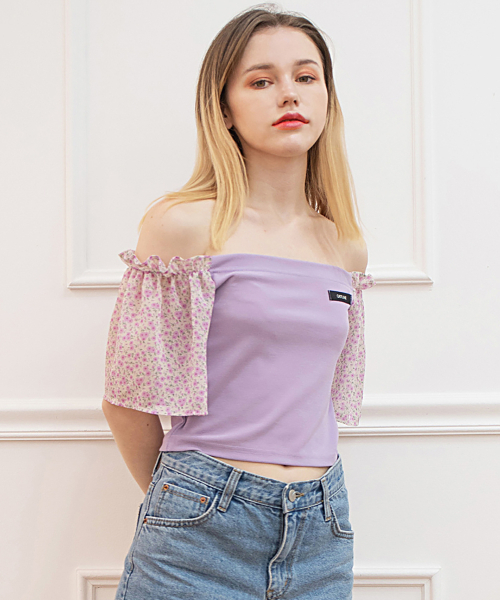 CATTLINE(カトリン)の「シフォンシャーリングTシャツパープル(Tシャツ/カットソー・レディース・その他・FREE)」の8枚目の写真