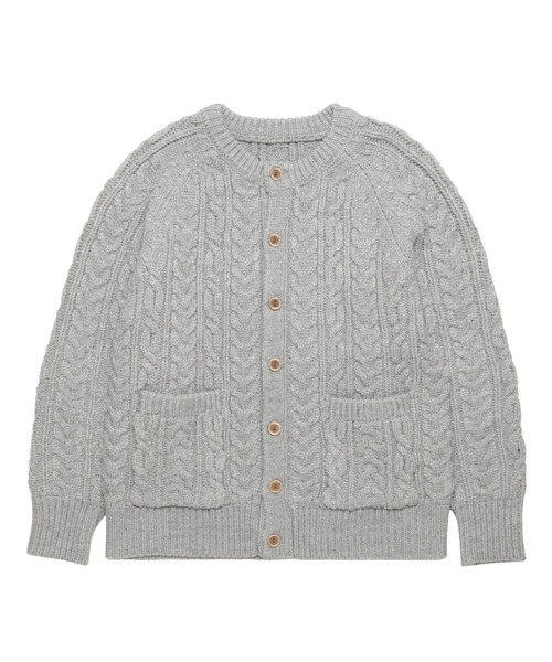 MILKFED.(ミルクフェド)の「HEART ELBOW CABLE KNIT CARDIGAN(カーディガン/ボレロ・レディース・オフホワイト/アッシュ/チャコール・ONE SIZE)」の11枚目の写真