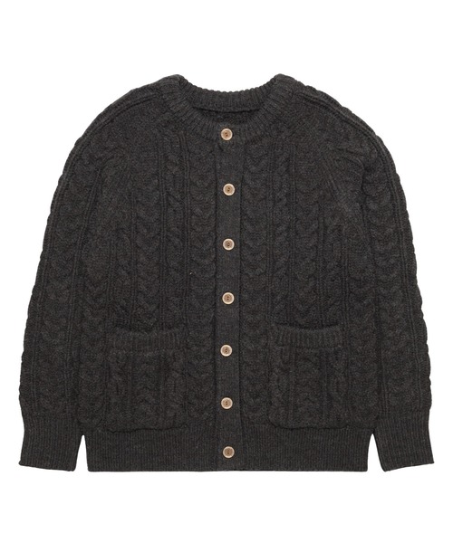 MILKFED.(ミルクフェド)の「HEART ELBOW CABLE KNIT CARDIGAN(カーディガン/ボレロ・レディース・オフホワイト/アッシュ/チャコール・ONE SIZE)」の13枚目の写真