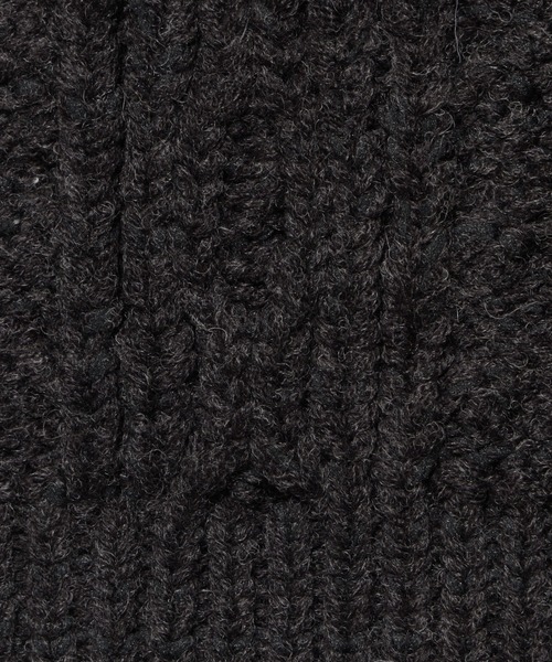 MILKFED.(ミルクフェド)の「HEART ELBOW CABLE KNIT CARDIGAN(カーディガン/ボレロ・レディース・オフホワイト/アッシュ/チャコール・ONE SIZE)」の9枚目の写真