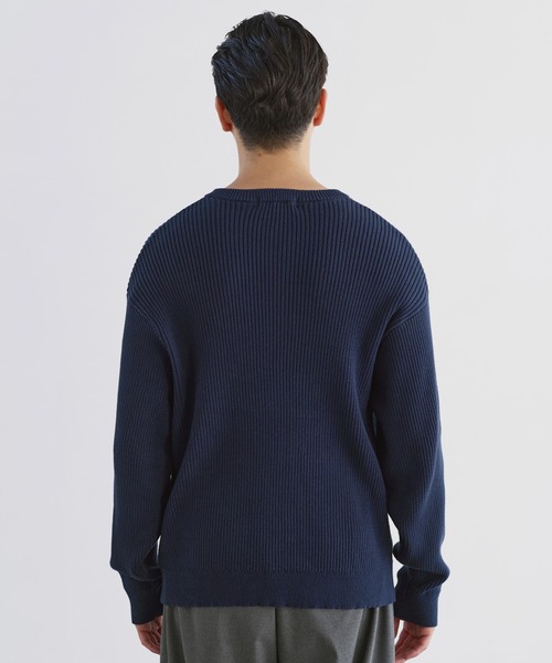 LIL VENDARS(リルヴェンダース)の「Buyer's Select / リブ編みヘンリーネックコットンニット(ニット/セーター・メンズ・ネイビー/グレー/ブラウン/ブラック/チャコール/ホワイト/モカ・S/M/L/XL)」の10枚目の写真