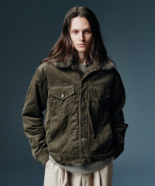 glamb(グラム)の「Fur Corduroy Jacket / ファーコーデュロイジャケット(その他アウター・メンズ・カーキ/ブラック/レッド・S/L/M)」の1枚目の写真
