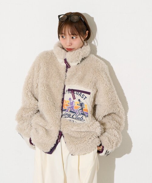 CIAOPANIC TYPY(チャオパニックティピー)の「【etsinta】リメイクボアジップオーバージャケット(ブルゾン・レディース・アイボリー/カーキ・ONE SIZE)」の8枚目の写真