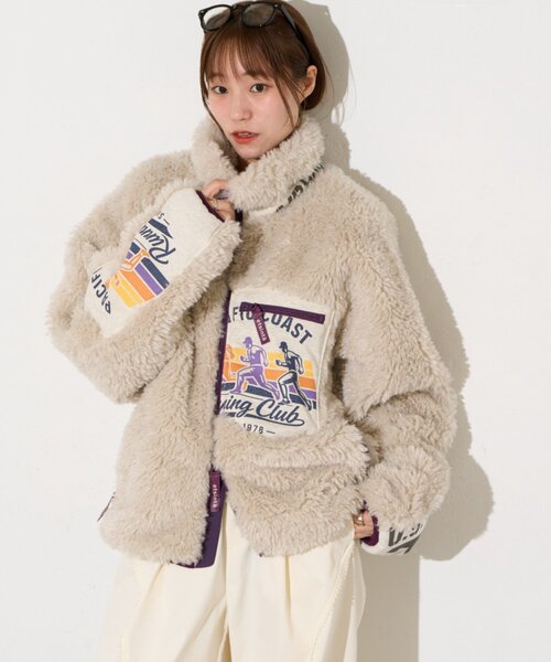 CIAOPANIC TYPY(チャオパニックティピー)の「【etsinta】リメイクボアジップオーバージャケット(ブルゾン・レディース・アイボリー/カーキ・ONE SIZE)」の11枚目の写真