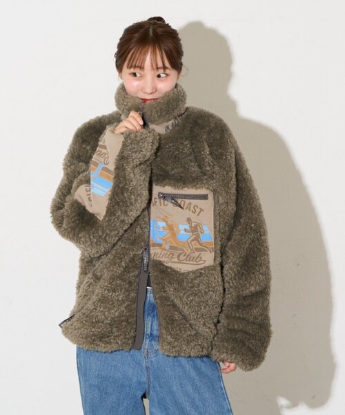 CIAOPANIC TYPY(チャオパニックティピー)の「【etsinta】リメイクボアジップオーバージャケット(ブルゾン・レディース・アイボリー/カーキ・ONE SIZE)」の17枚目の写真