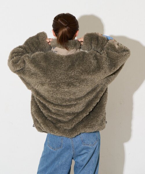 CIAOPANIC TYPY(チャオパニックティピー)の「【etsinta】リメイクボアジップオーバージャケット(ブルゾン・レディース・アイボリー/カーキ・ONE SIZE)」の18枚目の写真