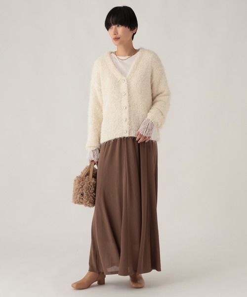 Elura（エルーラ）の「ラメシャギーカーディガン/1085674（カーディガン/ボレロ・レディース・サックスブルー/オフホワイト/グレイッシュベージュ・FREE）」の5枚目の写真