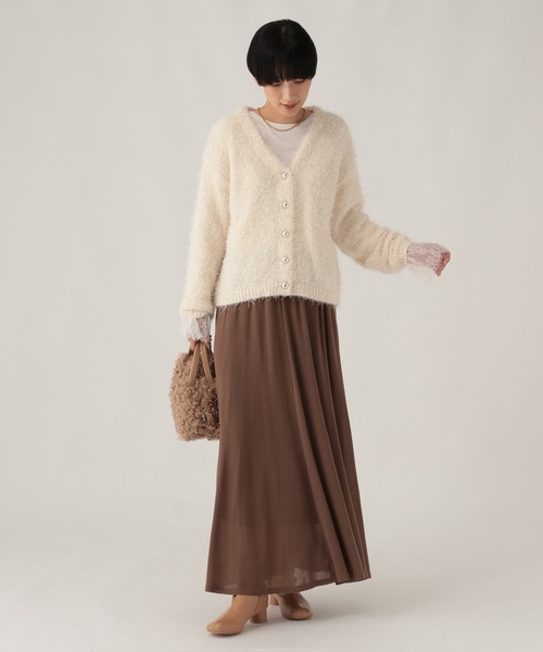 Elura（エルーラ）の「ラメシャギーカーディガン/1085674（カーディガン/ボレロ・レディース・サックスブルー/オフホワイト/グレイッシュベージュ・FREE）」の6枚目の写真