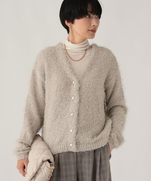 Elura（エルーラ）の「ラメシャギーカーディガン/1085674（カーディガン/ボレロ・レディース・サックスブルー/オフホワイト/グレイッシュベージュ・FREE）」の9枚目の写真
