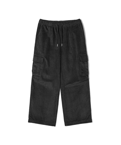 ADHOC(アドホック)の「男性コーデュロイカーゴワイドフィットフルバンディングパンツ (ブラック) (HBALP15)(その他パンツ・メンズ・その他・76/81)」の1枚目の写真