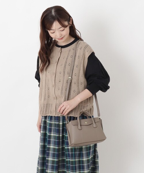 one'sterrace(ワンズテラス)の「Legato Largo かるいかばんDuo ミニショルダー(ショルダーバッグ・レディース・ブラック系8/ベージュ系その他7/アイボリー系8・99)」の18枚目の写真