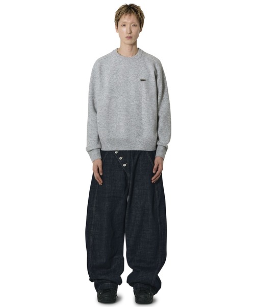 Openyard(オープンヤード)の「『Openyard/オープンヤード』MELLOW KNIT/メローニット(ニット/セーター・メンズ・ライトブルー/ブラック/グレー・M/L)」の16枚目の写真
