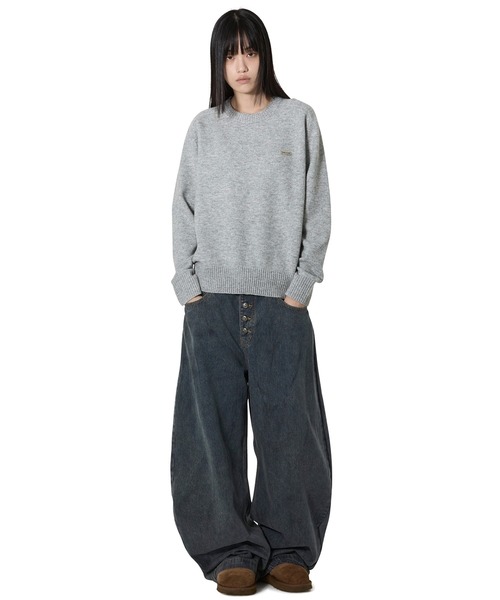 Openyard(オープンヤード)の「『Openyard/オープンヤード』MELLOW KNIT/メローニット(ニット/セーター・メンズ・ライトブルー/ブラック/グレー・M/L)」の19枚目の写真