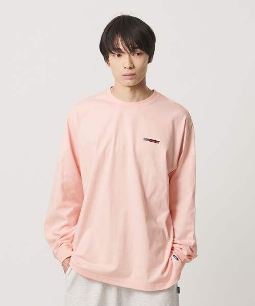 NICE WEATHER(ナイスウェザー)の「<NICE WEATHER>NICECOMP ロングスリーブ Tシャツ(Tシャツ/カットソー・メンズ・ダークグレー/ライトピンク/ホワイト・S/M/L)」の4枚目の写真