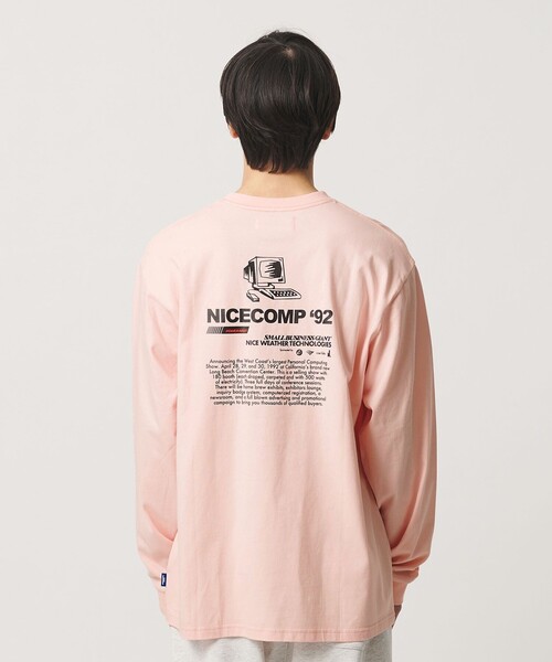 NICE WEATHER(ナイスウェザー)の「<NICE WEATHER>NICECOMP ロングスリーブ Tシャツ(Tシャツ/カットソー・メンズ・ダークグレー/ライトピンク/ホワイト・S/M/L)」の9枚目の写真