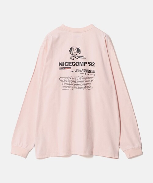 NICE WEATHER(ナイスウェザー)の「<NICE WEATHER>NICECOMP ロングスリーブ Tシャツ(Tシャツ/カットソー・メンズ・ダークグレー/ライトピンク/ホワイト・S/M/L)」の11枚目の写真