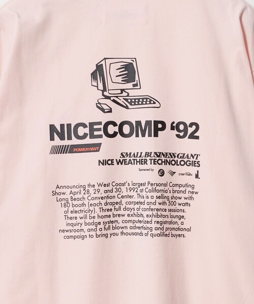 NICE WEATHER(ナイスウェザー)の「<NICE WEATHER>NICECOMP ロングスリーブ Tシャツ(Tシャツ/カットソー・メンズ・ダークグレー/ライトピンク/ホワイト・S/M/L)」の15枚目の写真