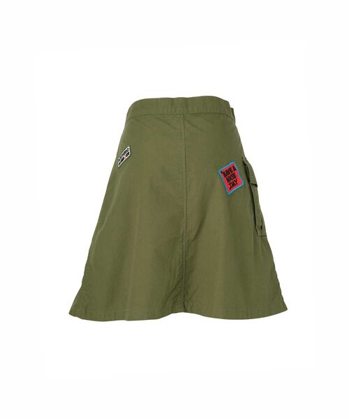 HYSTERIC GLAMOUR（ヒステリックグラマー）の「ミリタリープリーツラップスカート（スカート・レディース・カーキ系/ブルー系その他/カーキ/ブラック・MEDIUM/SMALL）」の21枚目の写真