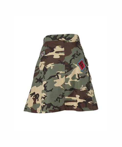 HYSTERIC GLAMOUR（ヒステリックグラマー）の「ミリタリープリーツラップスカート（スカート・レディース・カーキ系/ブルー系その他/カーキ/ブラック・MEDIUM/SMALL）」の6枚目の写真