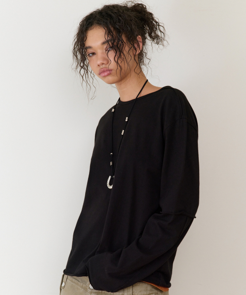 THEVINYLHOUSE(ザバイニルハウス)の「CUT-OFF LAYERED LS TEE BLACK(Tシャツ/カットソー・メンズ・その他・SMALL/MEDIUM/LARGE)」の11枚目の写真