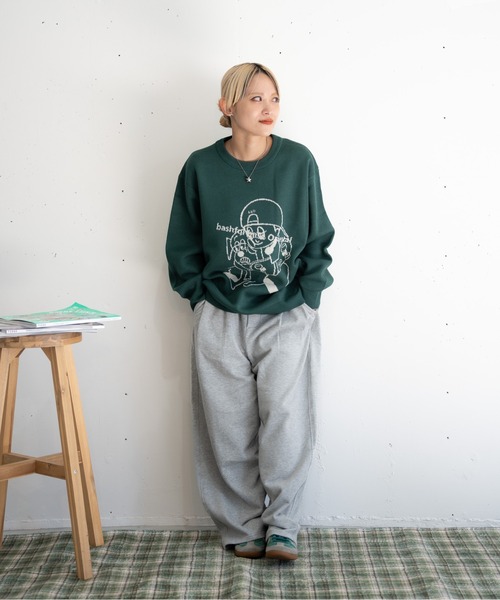 bashful base Oriental(バッシュフルベースオリエンタル)の「【bbO】バッシュフルくんニットプルオーバー(Tシャツ/カットソー・メンズ・グリーン/ブラウン/ブラック/アイボリー・LARGE/MEDIUM)」の13枚目の写真