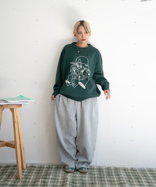 bashful base Oriental(バッシュフルベースオリエンタル)の「【bbO】バッシュフルくんニットプルオーバー(Tシャツ/カットソー・メンズ・グリーン/ブラウン/ブラック/アイボリー・LARGE/MEDIUM)」の21枚目の写真