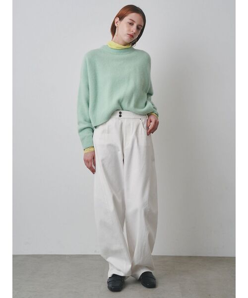 ELENDEEK(エレンディーク)の「フロントカーブパンツ(その他パンツ・レディース・ブラウン/オフホワイト・2/1)」の10枚目の写真