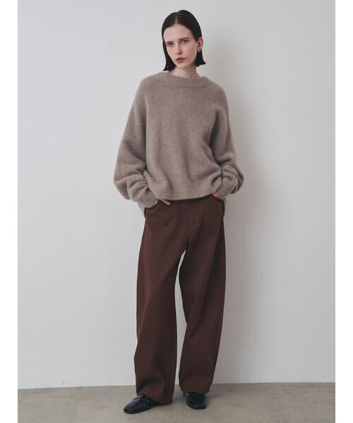 ELENDEEK(エレンディーク)の「フロントカーブパンツ(その他パンツ・レディース・ブラウン/オフホワイト・2/1)」の9枚目の写真