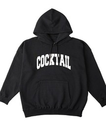 NOBOUND（ノーバウンド） プルパーカー メンズ スウェット ビッグシルエット COCKTAIL カクテル リカー お酒 ロゴ プリント プルオーバーパーカー フーディー スエット トップス レディース ユニセックス