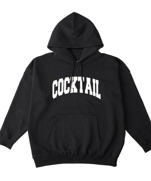 NOBOUND(ノーバウンド)の「NOBOUND(ノーバウンド) プルパーカー メンズ スウェット ビッグシルエット COCKTAIL カクテル リカー お酒 ロゴ プリント プルオーバーパーカー フーディー スエット トップス レディース ユニセックス(パーカー・メンズ・ブラック/ダークブルー/ダークグリーン/ホワイト・L/XL/M)」の1枚目の写真